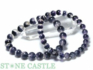 ☆高品質☆【ブレスレット】パープルフローライト ファントム (約6.5〜7mm) 【天然石 パワーストーン】
