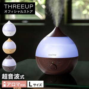 【スリーアップ】上部給水式 アロマ加湿器 Dew Drop L超音波式 アロマ対応 上から給水 抗菌カートリッジ