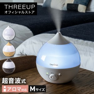 【スリーアップ】アロマ加湿器 Dew Drop  M超音波式 アロマ対応 上から給水 抗菌カートリッジ