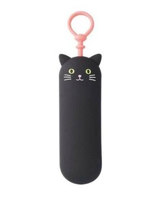 LIHIT LAB.(リヒトラブ)　PuniLabo　スリムキーケース　クロネコ　A-7785-3