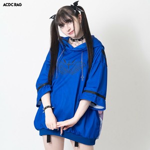 [半袖]HELL パーカー 原宿系 コラボ 病みかわいい パンク ロック イラスト