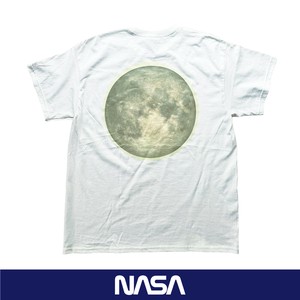 【蓄光】T-shirt / NASA-MOON-WHITE