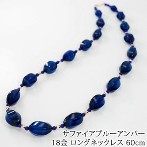 天然石项链 项链 18克拉 60cm 日本制造