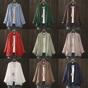 【SDギャザリング】10color 裾絞りレトロドット柄シャツ・ブラウス【新作】