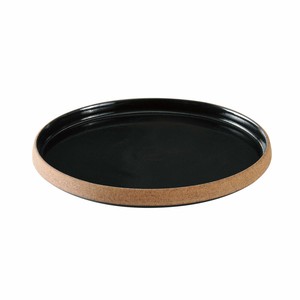 Cork（コルク） 黒21cm切立丸皿 [美濃焼 食器 陶磁器]