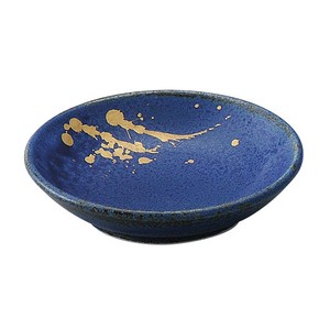 金しぶき瑠璃釉豆皿 [美濃焼 食器 陶磁器]