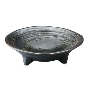 黒渦三ッ足千代久 [美濃焼 食器 陶磁器]