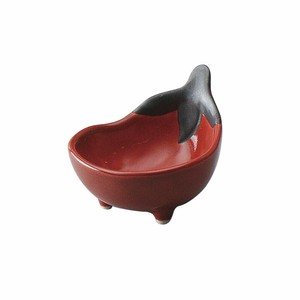 赤釉ナス型珍味 [美濃焼 食器 陶磁器]