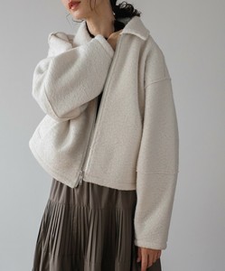 Blouson Jacket Zip Blouson Boucle Sten Collar