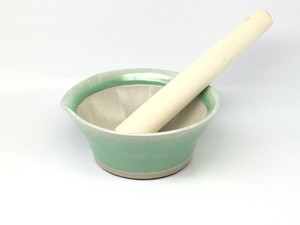 元重製陶所　すり鉢専門メーカーが作る離乳食にも使えるすり鉢 直径13cmすりこぎセット 若草