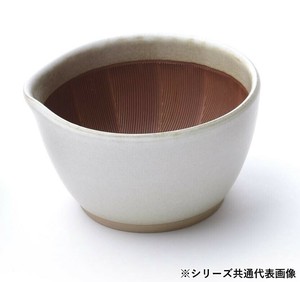 もとしげすり鉢　単品　白マット　中(15cm)