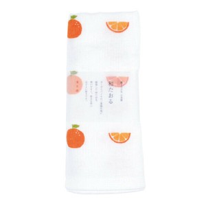HAMAMONYO Hand Towel Face Orange Made in Japan