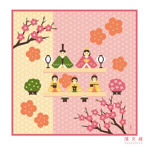 便当包巾 滨文様 50cm 日本制造