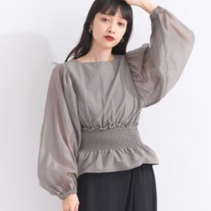 [SD Gathering] Button Shirt/Blouse Sleeve Blouse Shirring Peplum