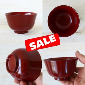 口元の反りが特徴・『一汁三菜』【数量限定・おすすめ・特価！】沿ってる汁椀　根来朱