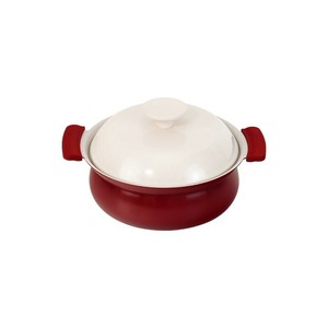 Pot Red Lightweight IH Compatible Ceramic 18cm