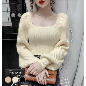 Sweater/Knitwear Ladies fashion Balloon Sleeve