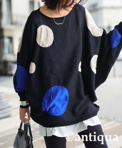[antiqua] Sweater/Knitwear Dolman Sleeve Ladies fashion Polka Dot