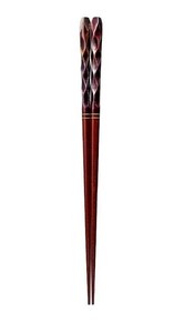 イシダ 箸 一双 輝煌 紫檀 23cm 38694
