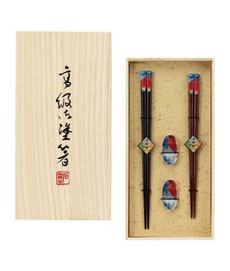 イシダ 桐箱箸置付2膳入 凱風快晴 63057