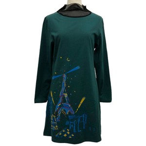 Tunic Tunic Chiffon High-Neck A-Line Rhinestone