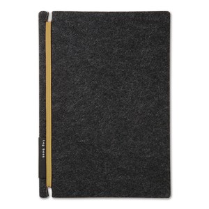 Business Card Holder book felt Charcoal Made in Japan