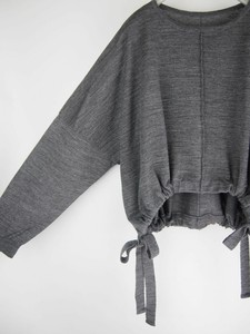 【日本製】「防縮ミックスウール」センタータックギャザープルオーバー2024秋冬新作