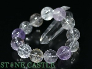 ☆一点物☆【ブレスレット】ハーキマーダイヤモンド (3A) (アメリカニューヨーク産) No.08 (約18〜18.5mm)
