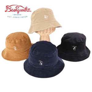 ベーシックエンチ(Basiquenti)  コーデュロイハンドサインバケットハット 秋冬