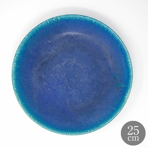 Shigaraki ware Main Plate Blue Deep Plate 25cm