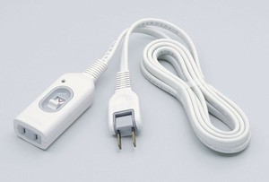 ELPAスイッチ付延長コード0.5mW-S1005B(W)