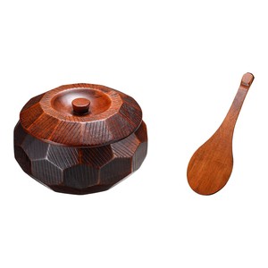 摺り漆木製飯器セット（蓋付）