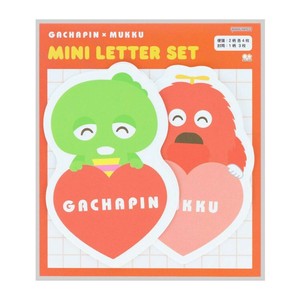 【レターセット】ガチャピン＆ムック ダイカットミニレター A