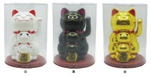 ソーラー親子招き猫（各色）