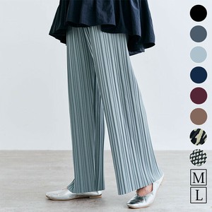 パンツ《アコーディオンプリーツワイドパンツ 全8色 2サイズ》《自社生産》