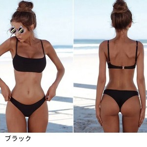 水着 ビキニ 2点セット セクシー 美背   無地   快適 レディース ファッション  BQ5465