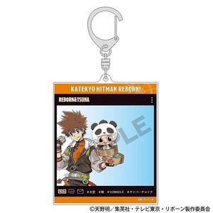 ■2024AW　新作■　家庭教師ヒットマンREBORN！　SNS風アクリルキーホルダー　リボーン＆沢田 綱吉