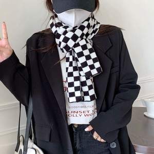 【特価】ブロックチェック柄マフラーストール