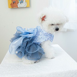 犬服 犬の服 ペット服 ドッグウェア ワンピース お嬢様 ご令嬢風 リボン ふんわりチュチュ 可愛い