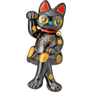 Animal Ornament MANEKINEKO Small Cat black Inbound