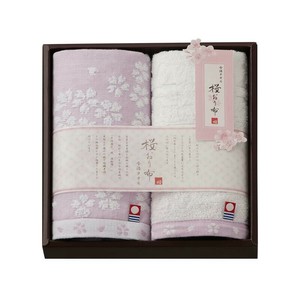 今治タオル 桜おり布 タオルセット パープル IS8615
