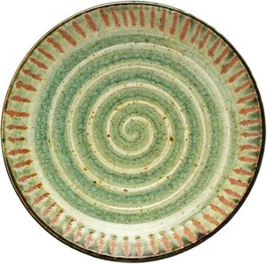 うつわ魯庵　灰釉十草5.5皿  025-0005