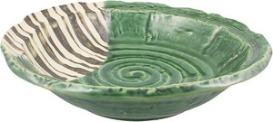 うつわ魯庵　織部十草6寸ちぎり鉢  520-0019