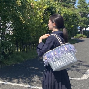 【jollies】プラかごバッグ かごバッグ ハンドバッグ フェザーバッグ ファーバッグ タッセル 秋冬 LIA L
