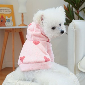 犬服 犬の服 ペット服 ドッグウェア トレーナー 前ボタン ハート柄 カジュアルウェア