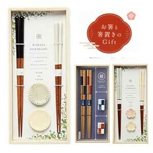 桐箱ギフト 夫婦箸 箸 箸置き 箸置き揃え カワイ