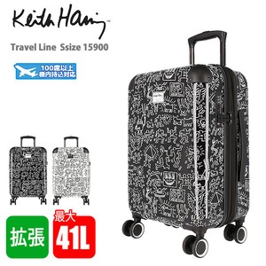 キースヘリング スーツケース 拡張 ハードキャリー ビジネスキャリー 帰省 100席以上 機内持ち込み 15900