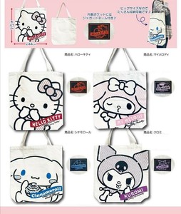 「サンリオ」帆布ビッグトートバッグ ドットカラー