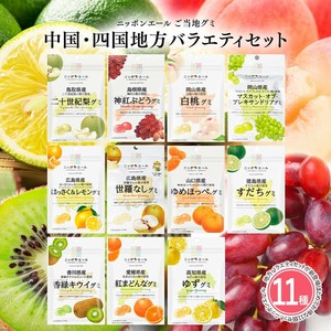 【中国・四国地方バラエティセット 11種】全国農協食品 ニッポンエール ご当地グミ アソート 名産 果実