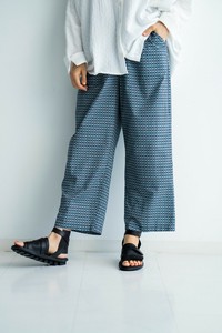 Cropped Pant Japanese Fine Pattern Straight Pants